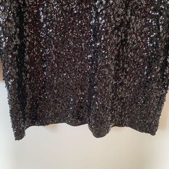 J.‎ Crew Black Sequin 3/4 Sleeve Blouse - Picture 4 of 7